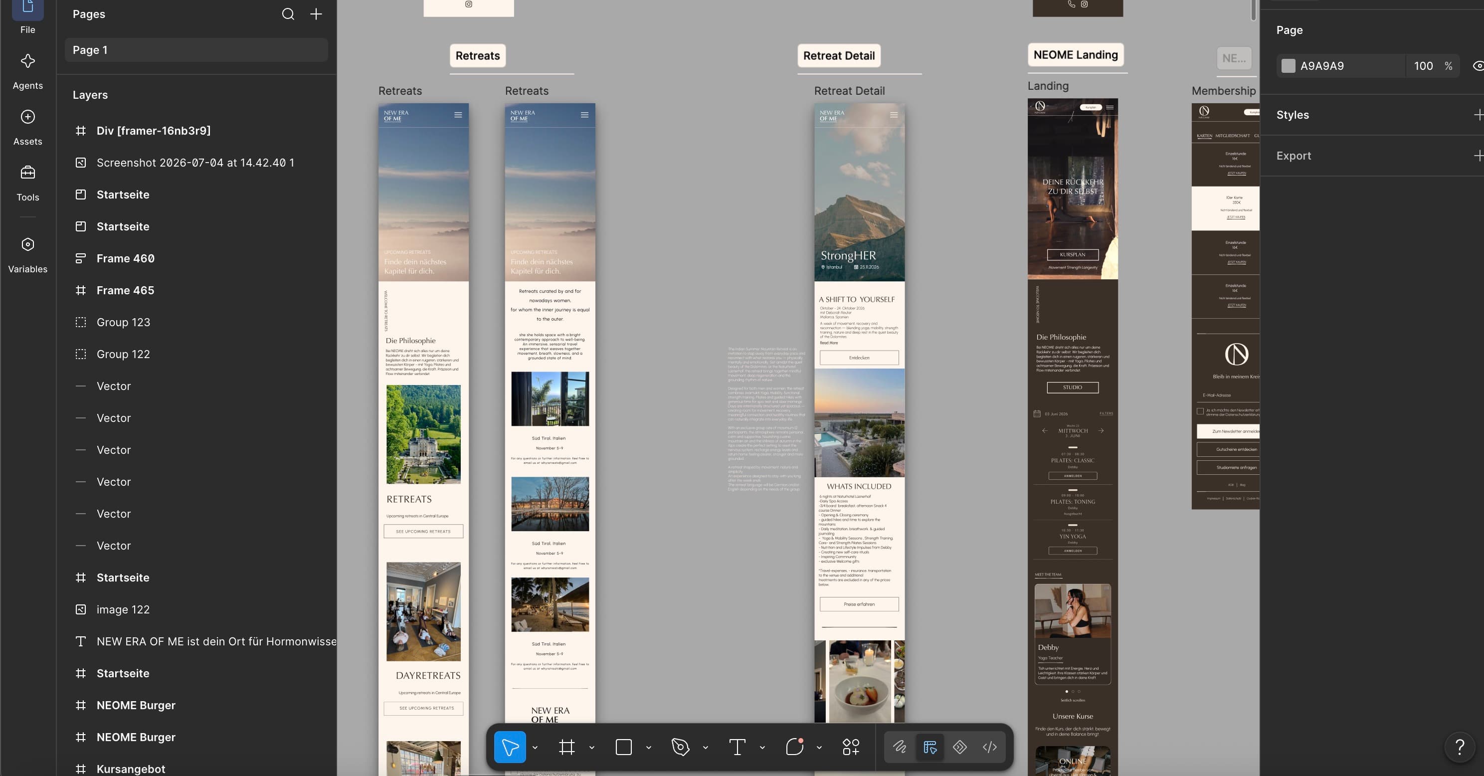 Designboard fuer New Era of Me in Figma