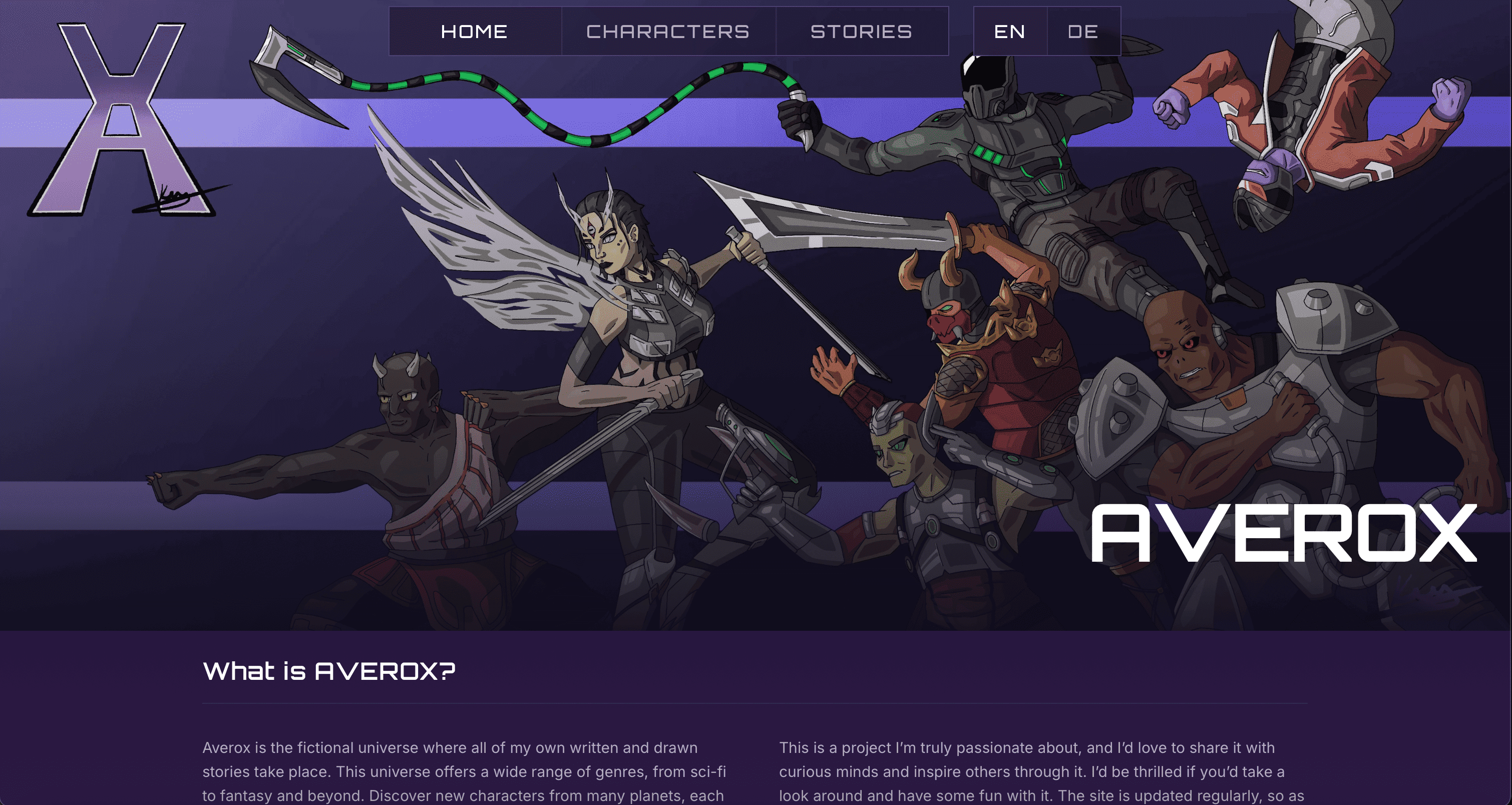 Averox - Website – Cover